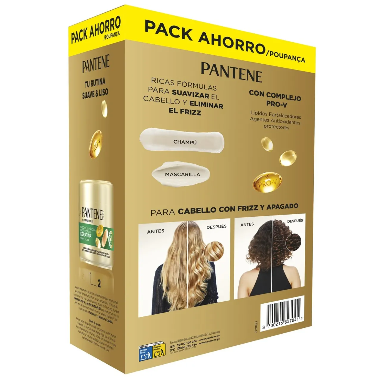 Pro-V Nutri-Plex Suave & Liso Champô + Máscara com Queratina