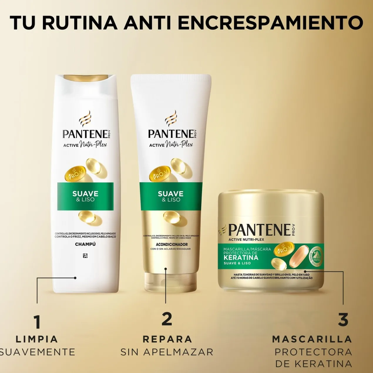 Pro-V Nutri-Plex Suave & Liso Champô + Máscara com Queratina