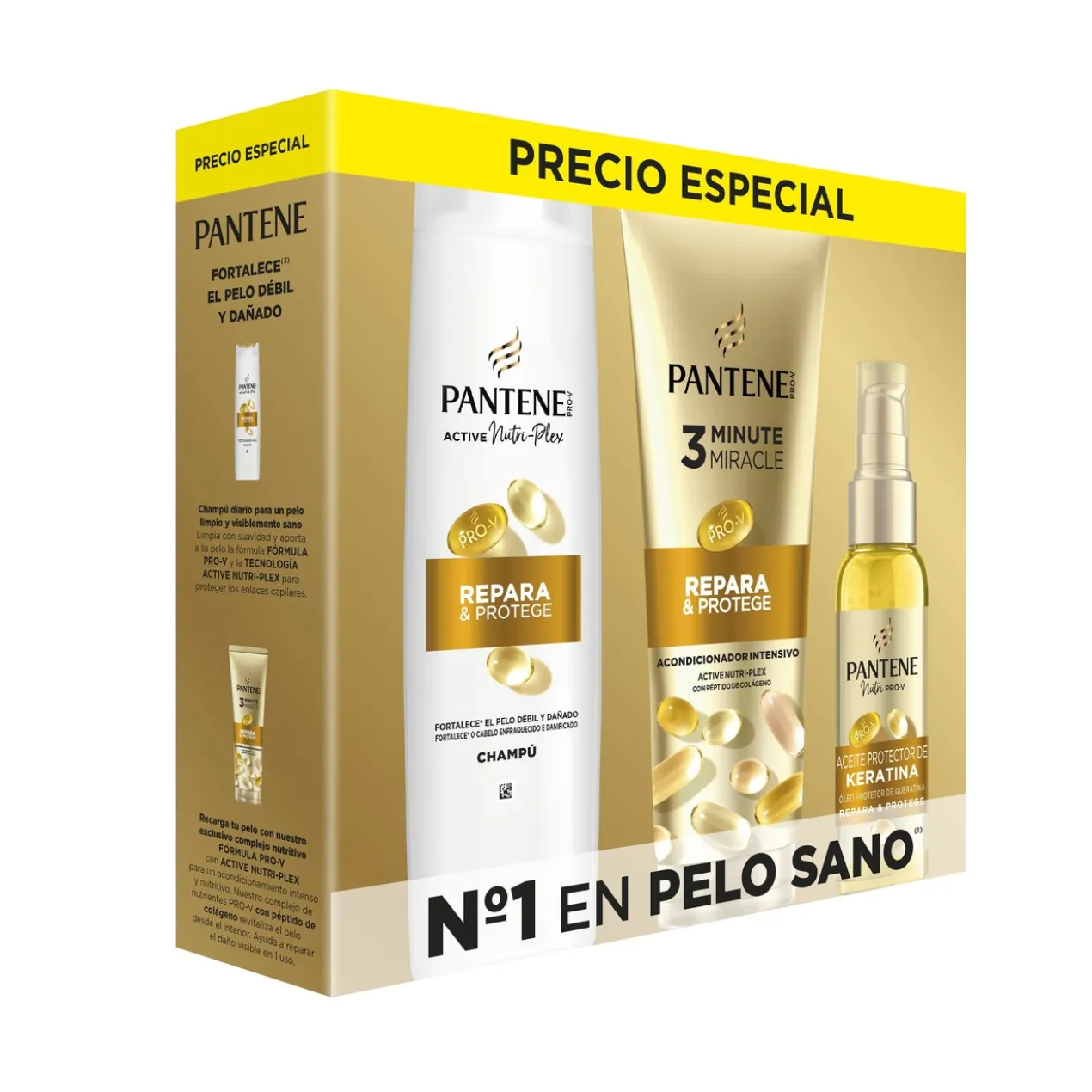 Pro-V Repara e Protege Champô 325ml + Amaciador 220ml + Óleo 100ml