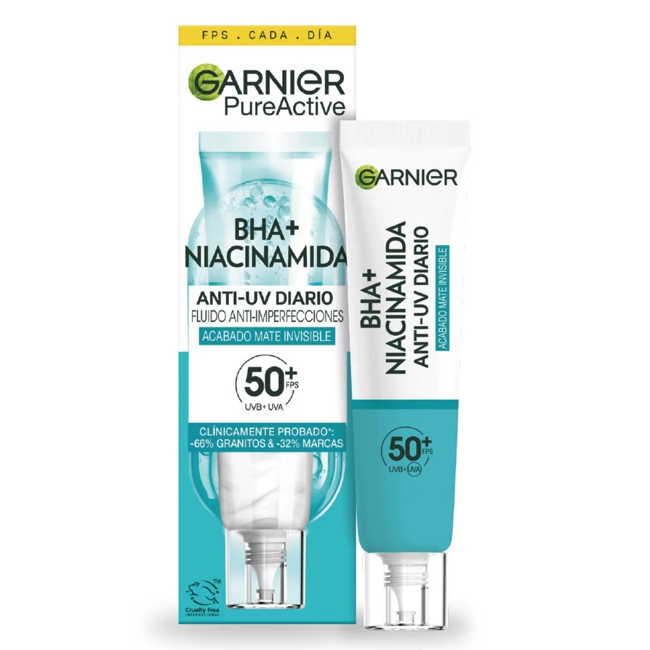 Pure Active Fluido UV com BHA + Niacinamida SPF50+
