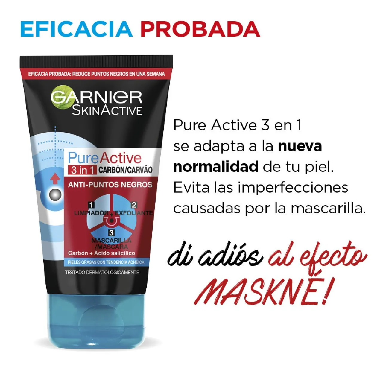 Pure Active Limpeza 3em1 Carvão