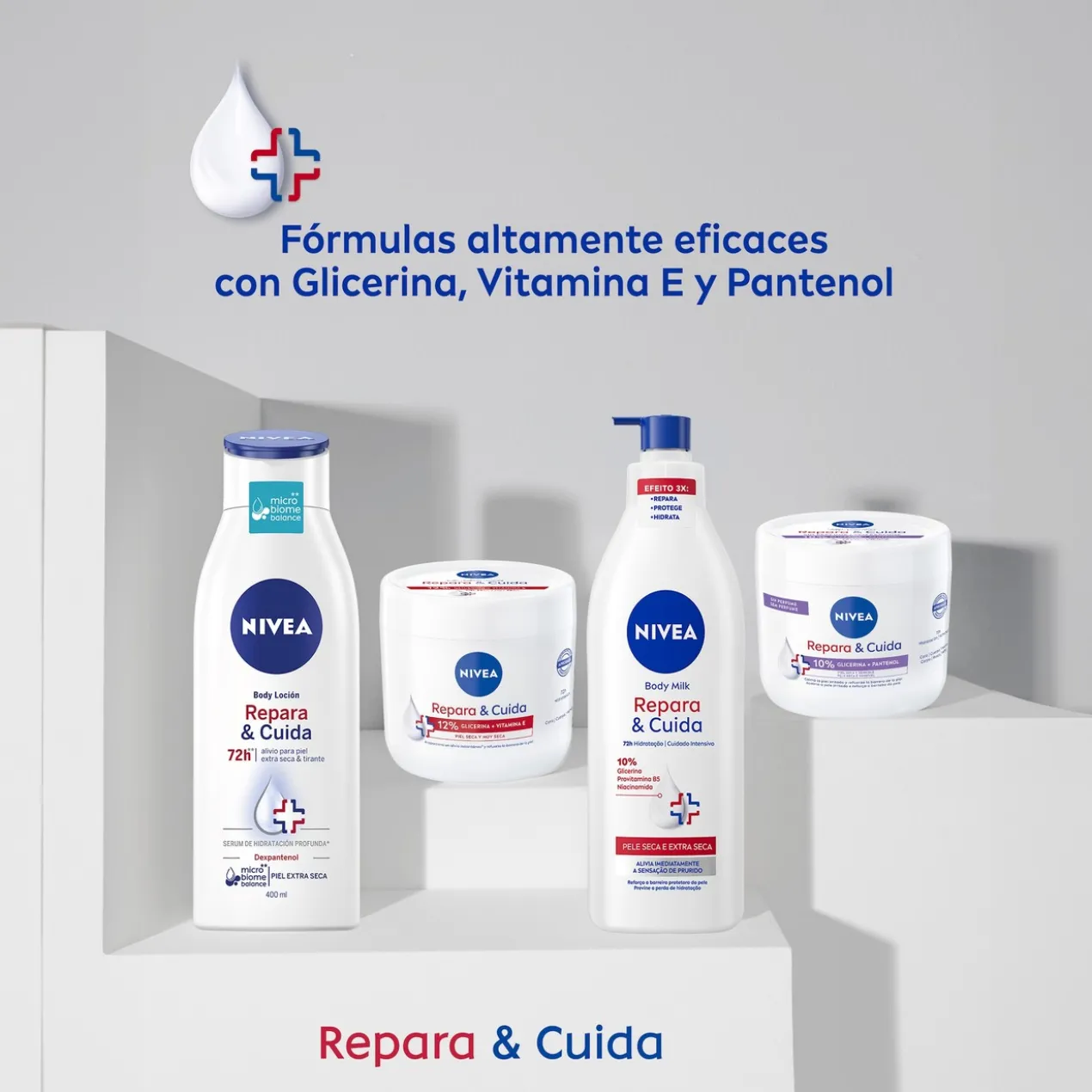 Repair & Care Creme Corporal Hidratante com Glicerina e Pantenol