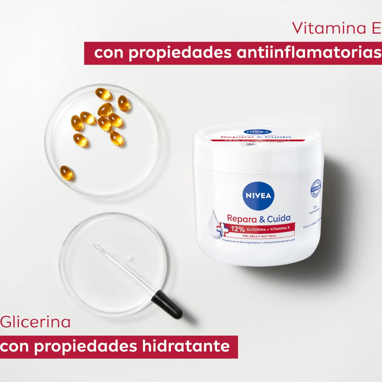 Repara & Cuida Glicerina e Vitamina E Creme Corporal Hidratante