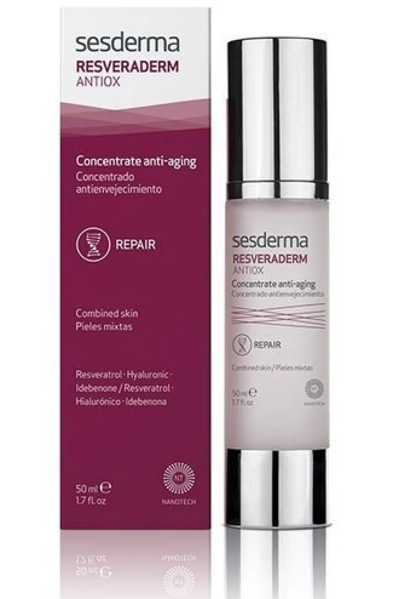 Resveraderm Antiox Creme Gel Concentrado Antienvelhecimento