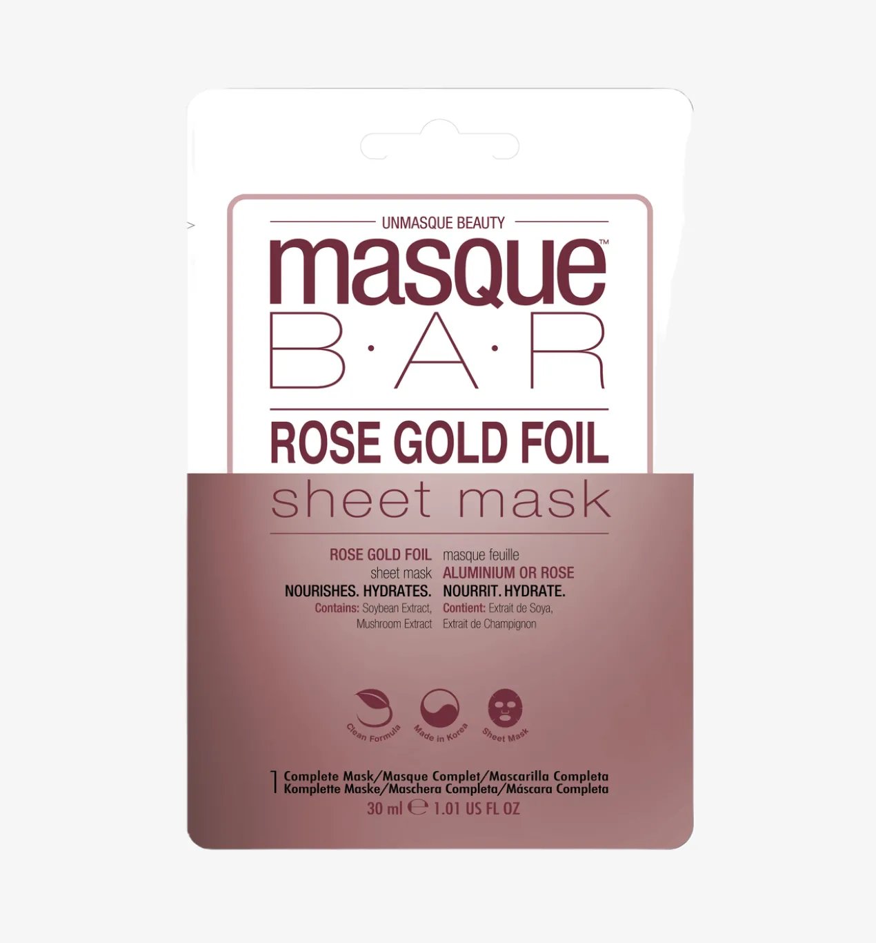 Rose Gold Foil Máscara Facial