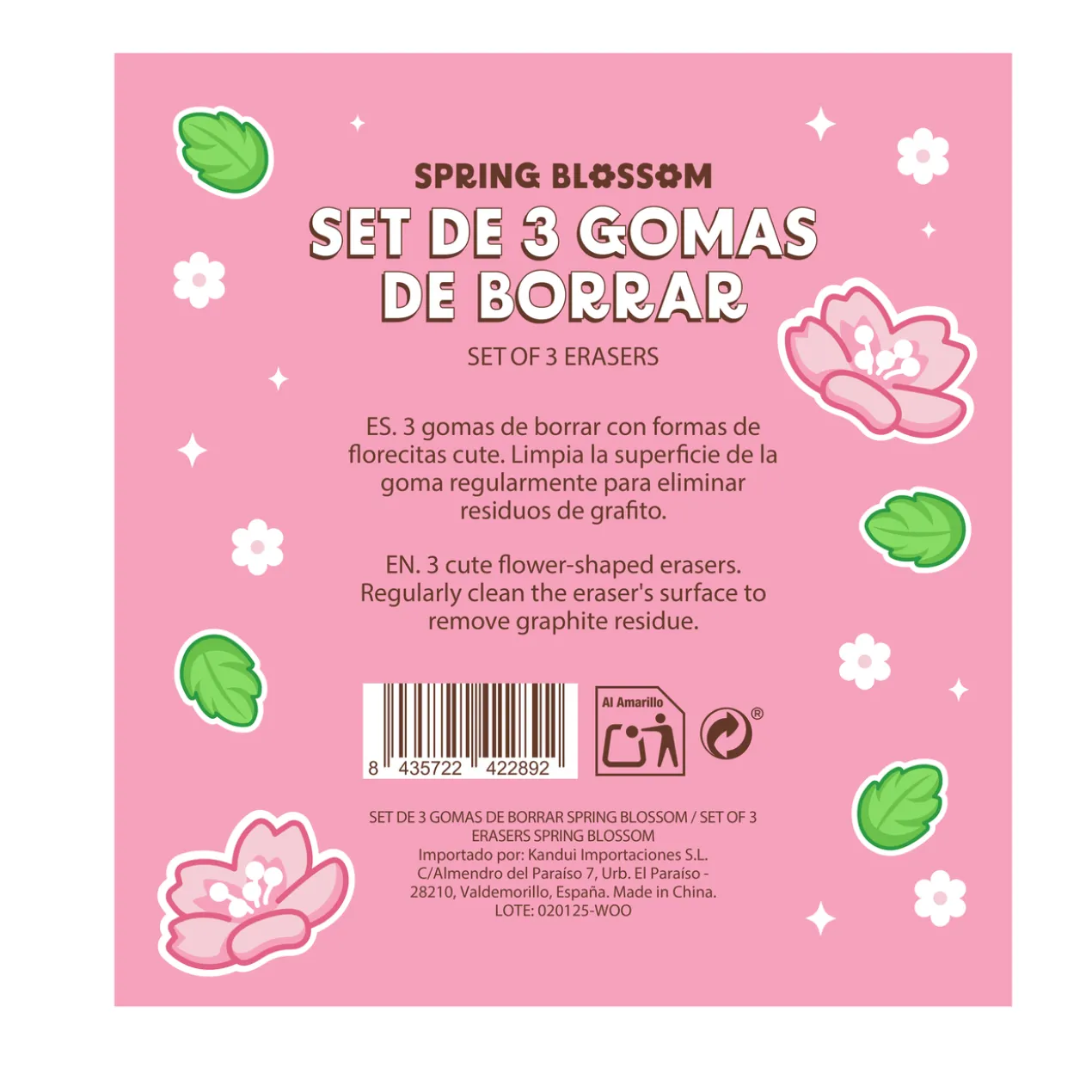 Set 3 Borrachas Spring Blossom