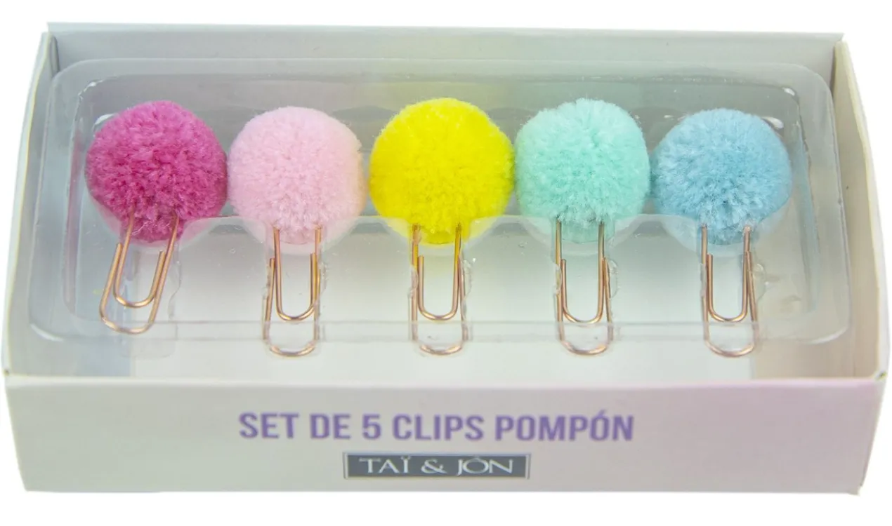 Set de Clipes com Pompom