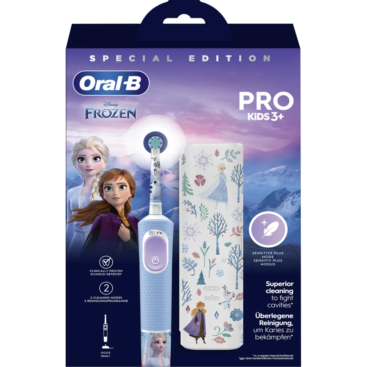 Set Frozen Escova Elétrica + Estojo de Viagem
