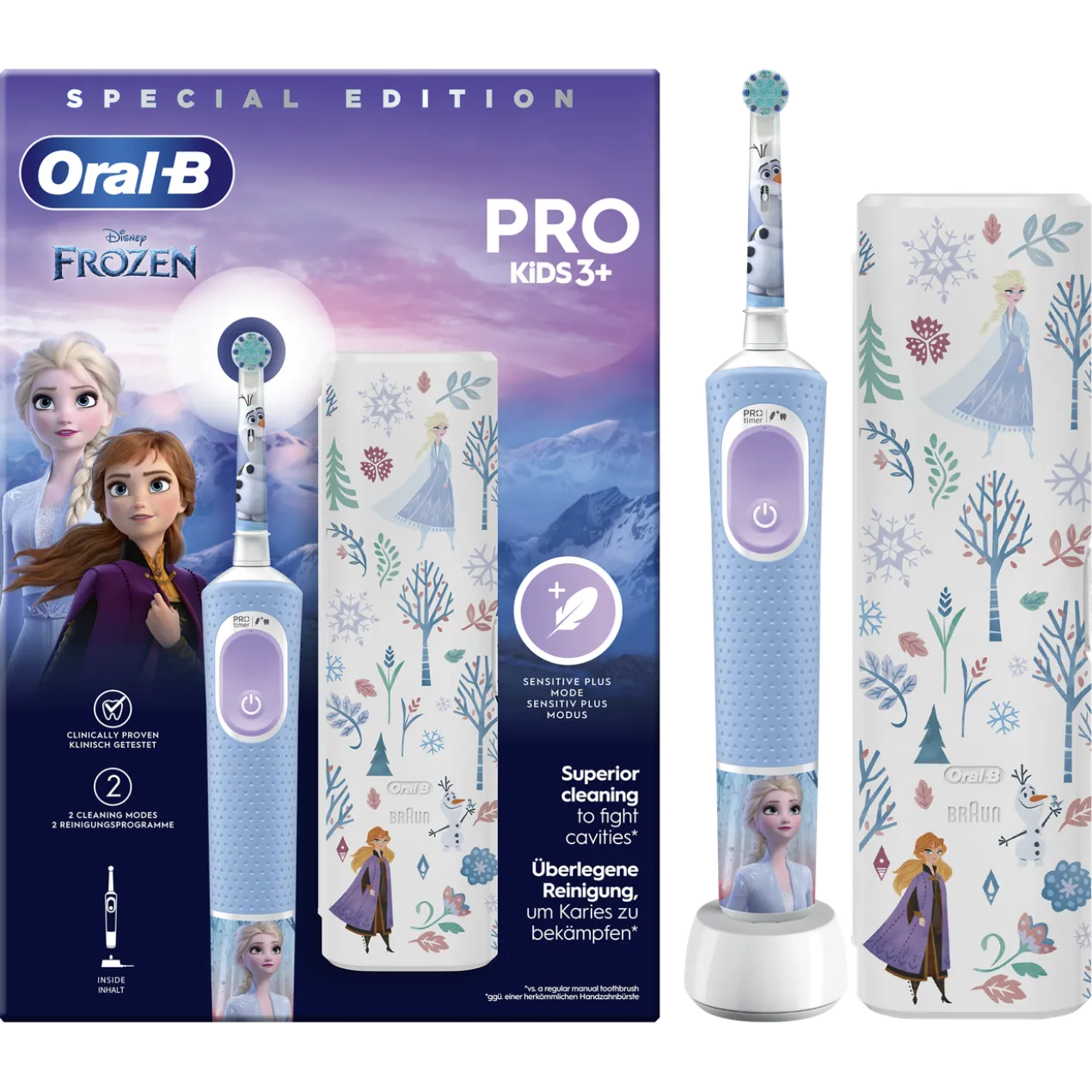 Set Frozen Escova Elétrica + Estojo de Viagem