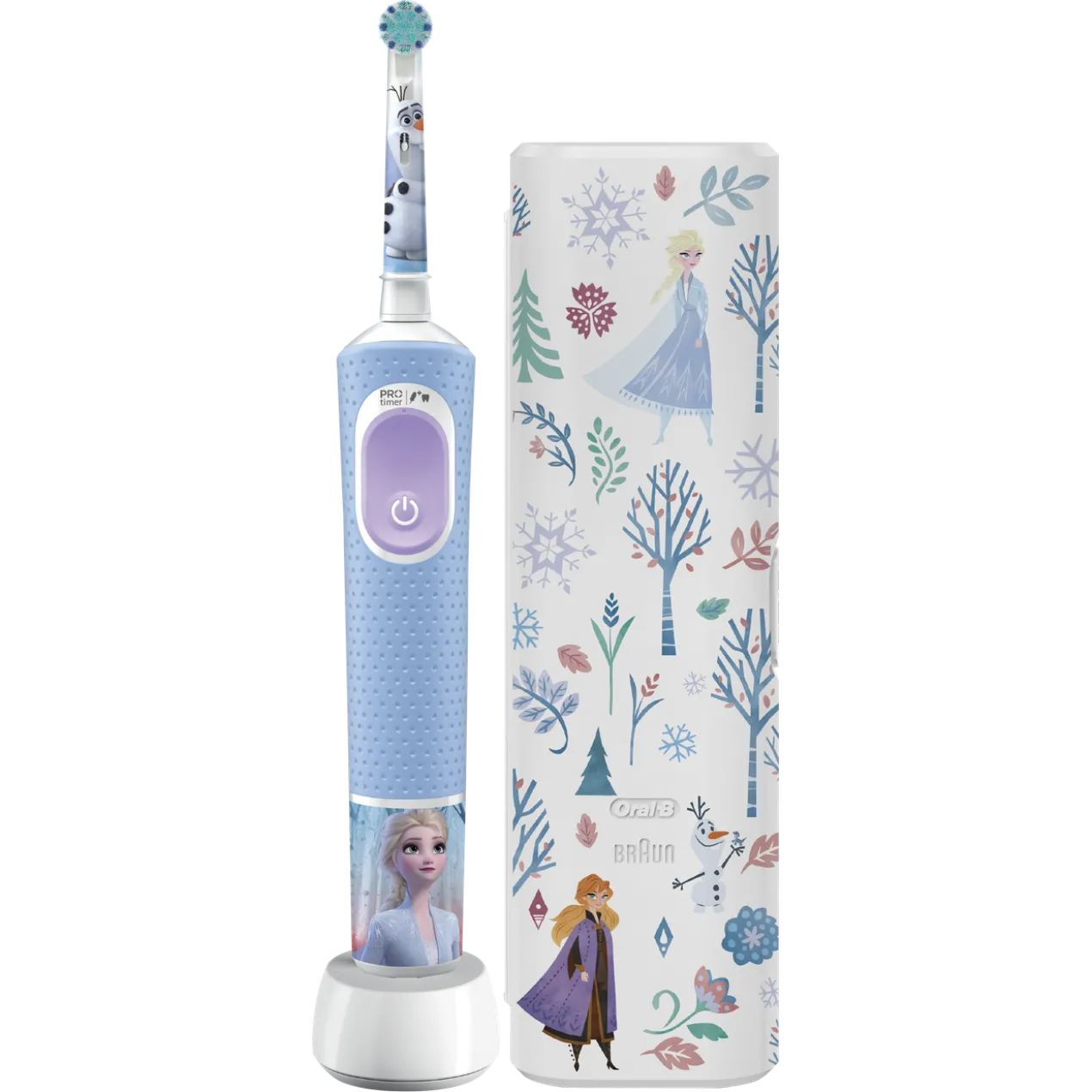 Set Frozen Escova Elétrica + Estojo de Viagem