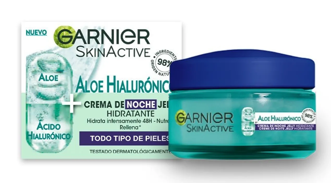 SkinActive Creme de Noite com Ácido Hialurónico + Aloe Vera + Óleo de Argão