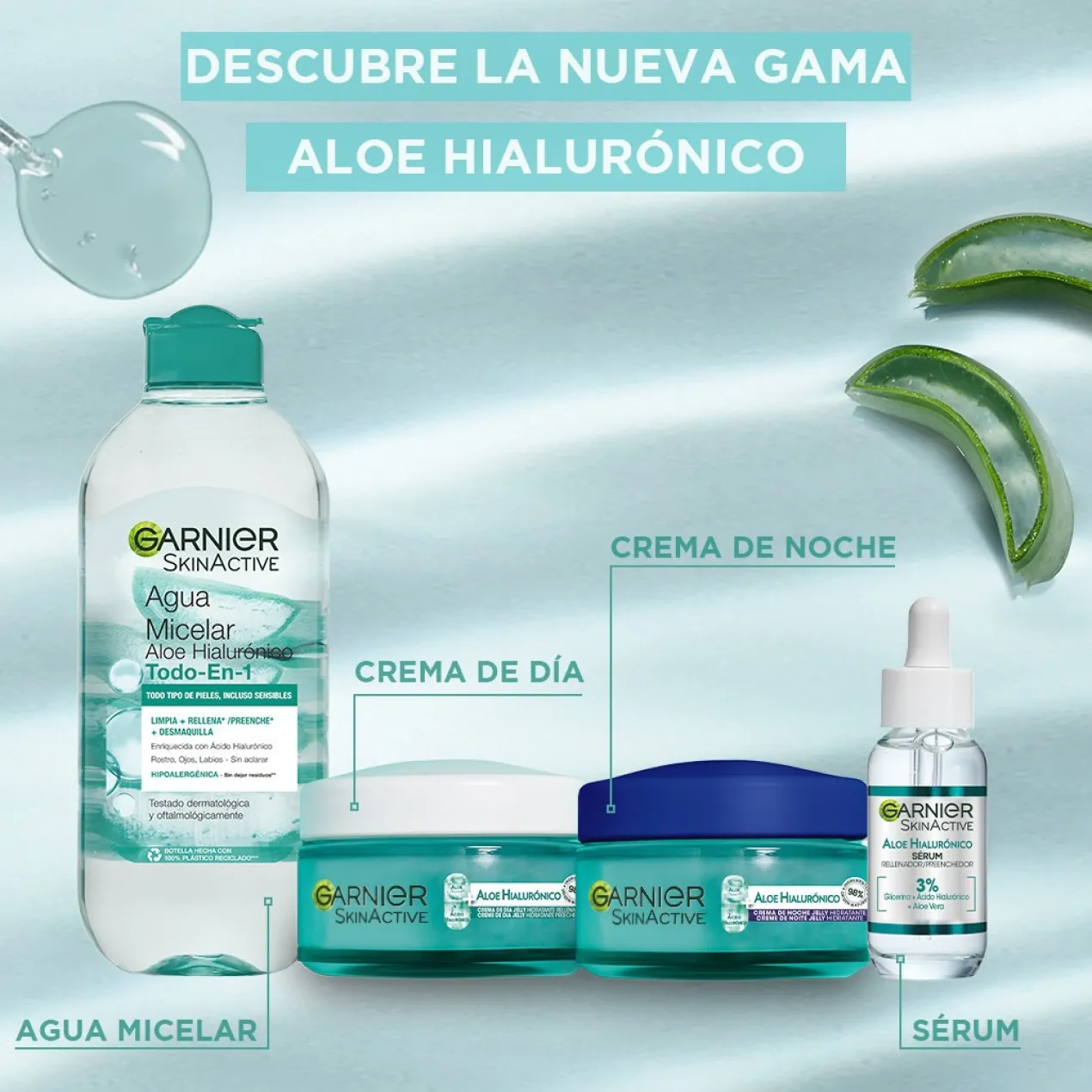 SkinActive Creme de Noite com Ácido Hialurónico + Aloe Vera + Óleo de Argão