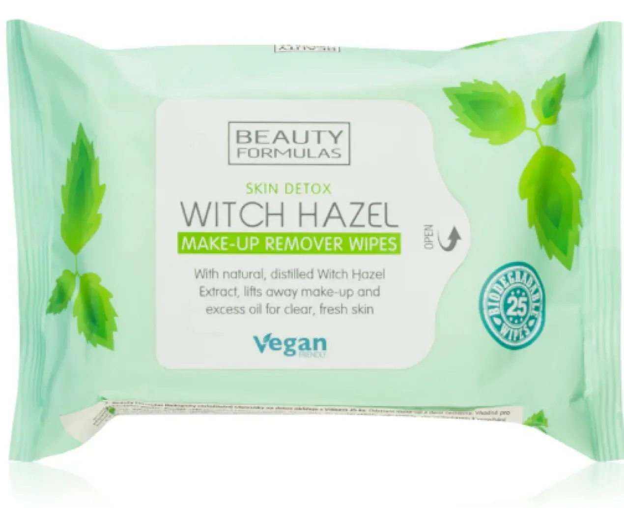 Skin Detox Witch Hazel Toalhitas de Limpeza e Desmaquilhantes
