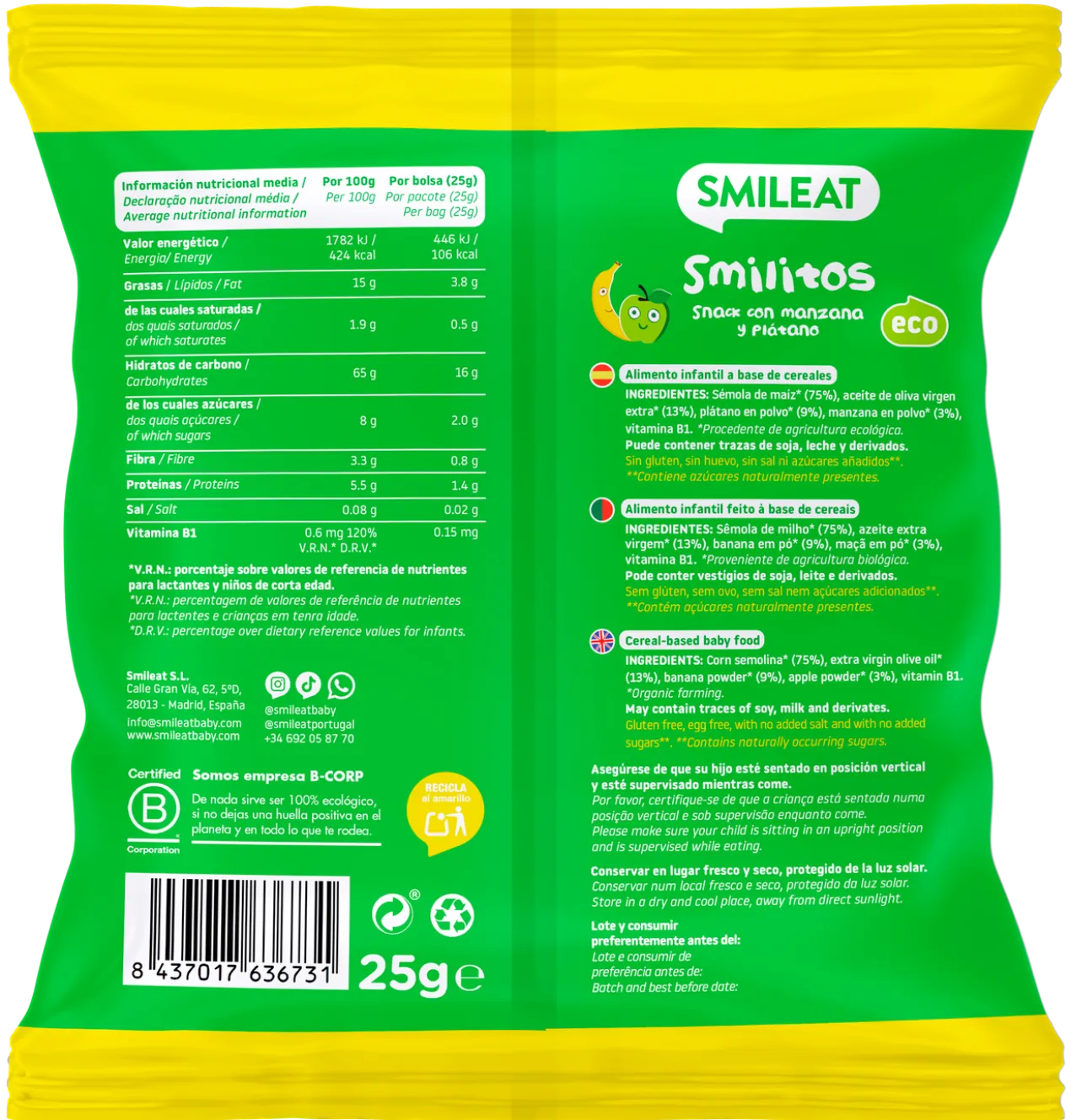 Smilitos Maçã e Banana