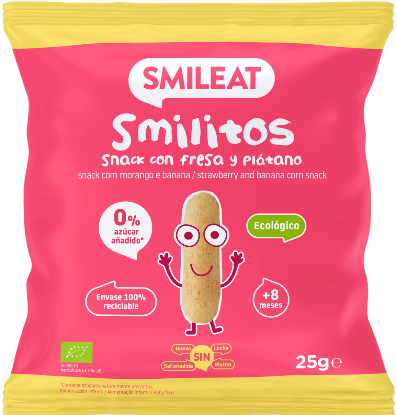 Smilitos Morango e Banana Biológico