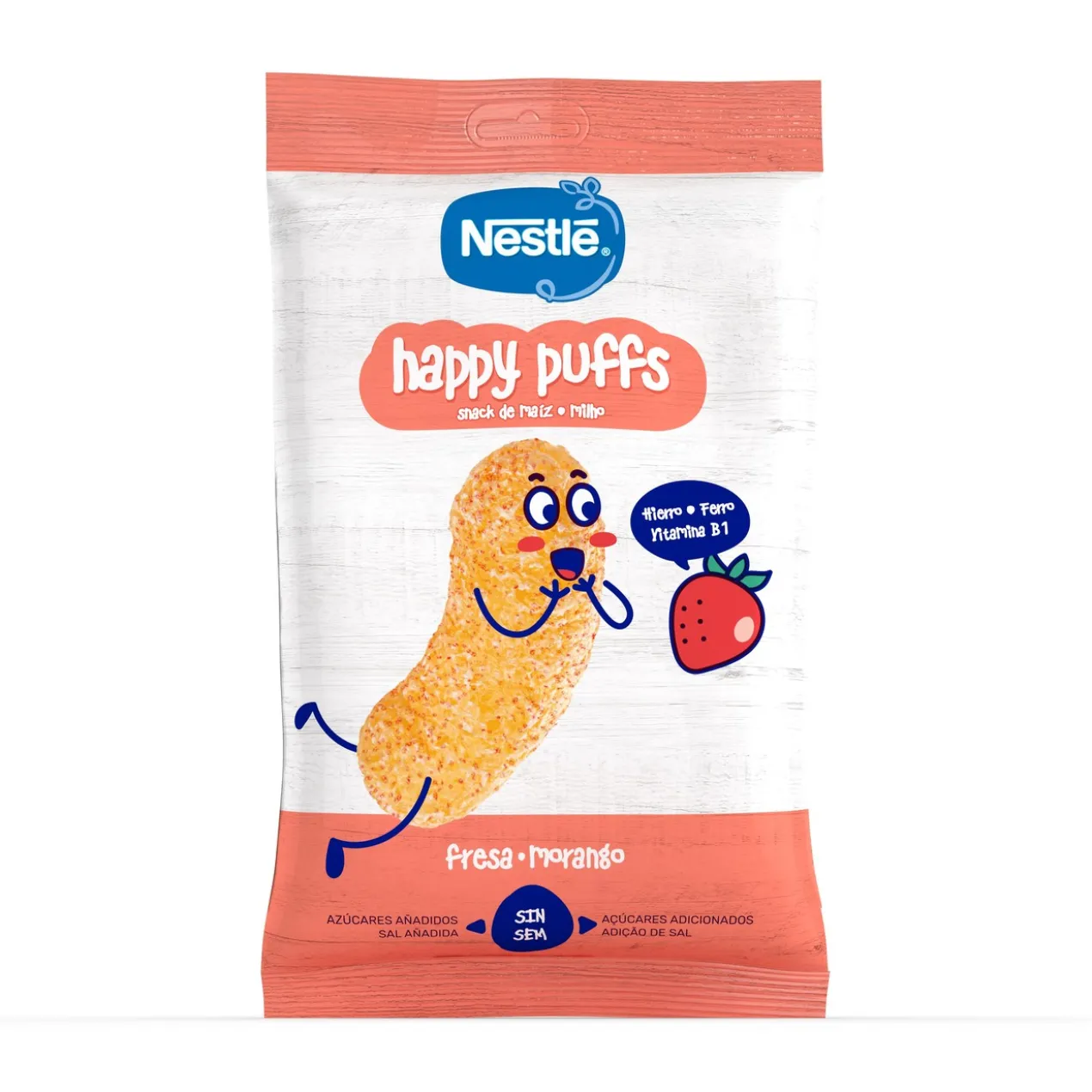 Snack Milho e Morango Happy Puffs