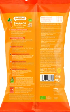 Snack Smilitos de Milho e Aveia com Cenoura