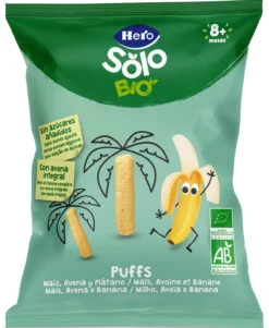 Solo BIO Snacks Puffs de Milho, Aveia Integral e Banana +8 Meses