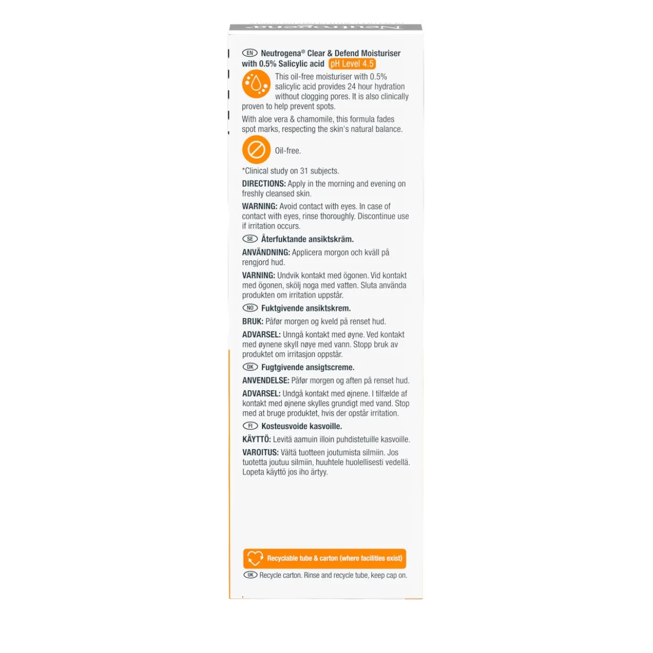 Spot Controlling Clear & Defend Creme Hidratante Facial