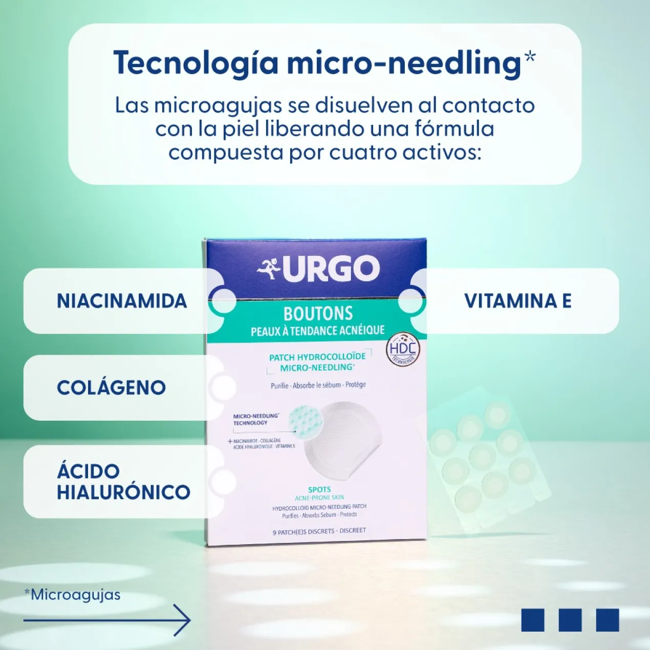 Spots Adesivos Hidrocolóide Micro-Needling Anti-Acne