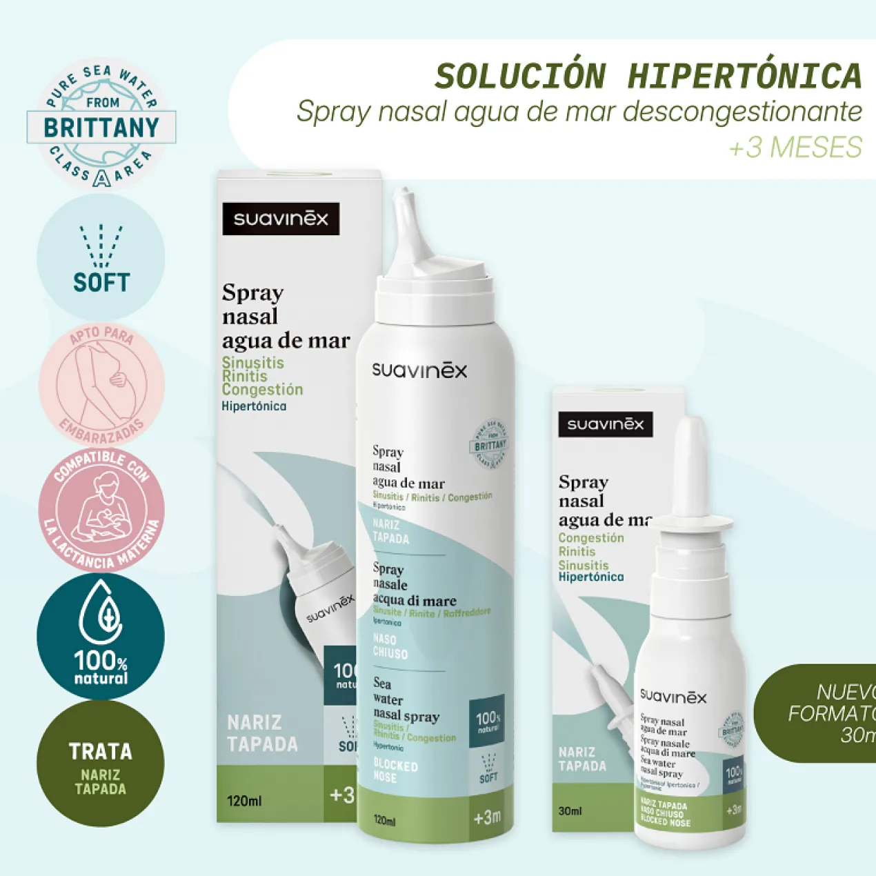 Spray Nasal Água do Mar Hipertónica +3Meses