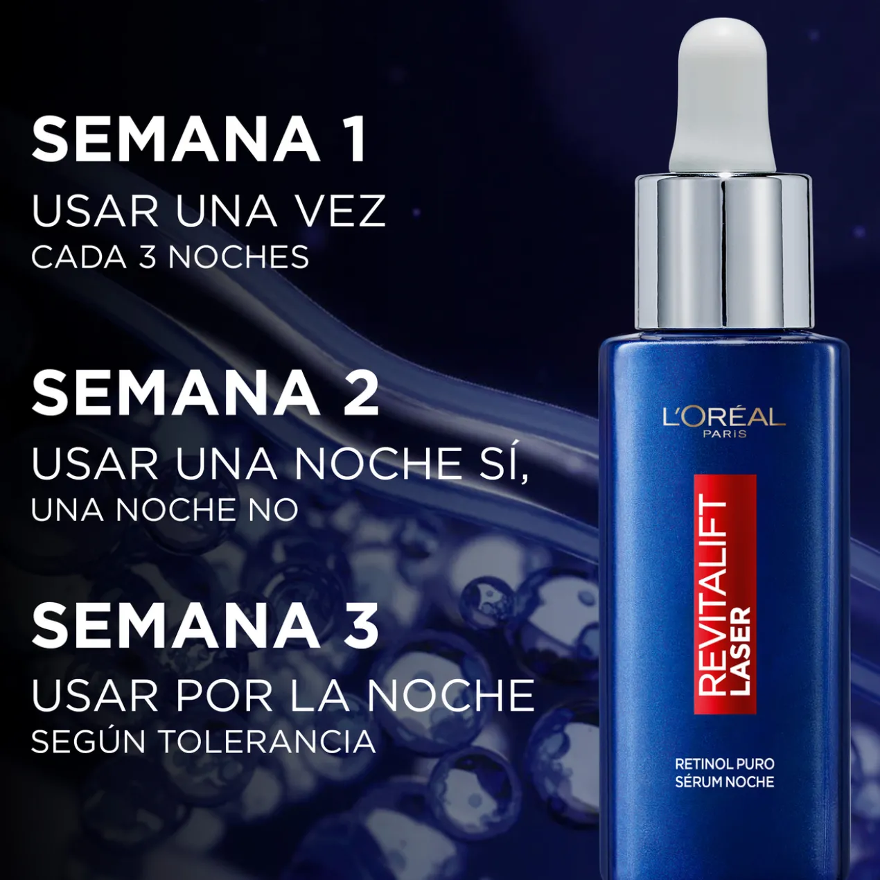 Sérum Antirrugas Noturno de Retinol Puro Revitalift Laser
