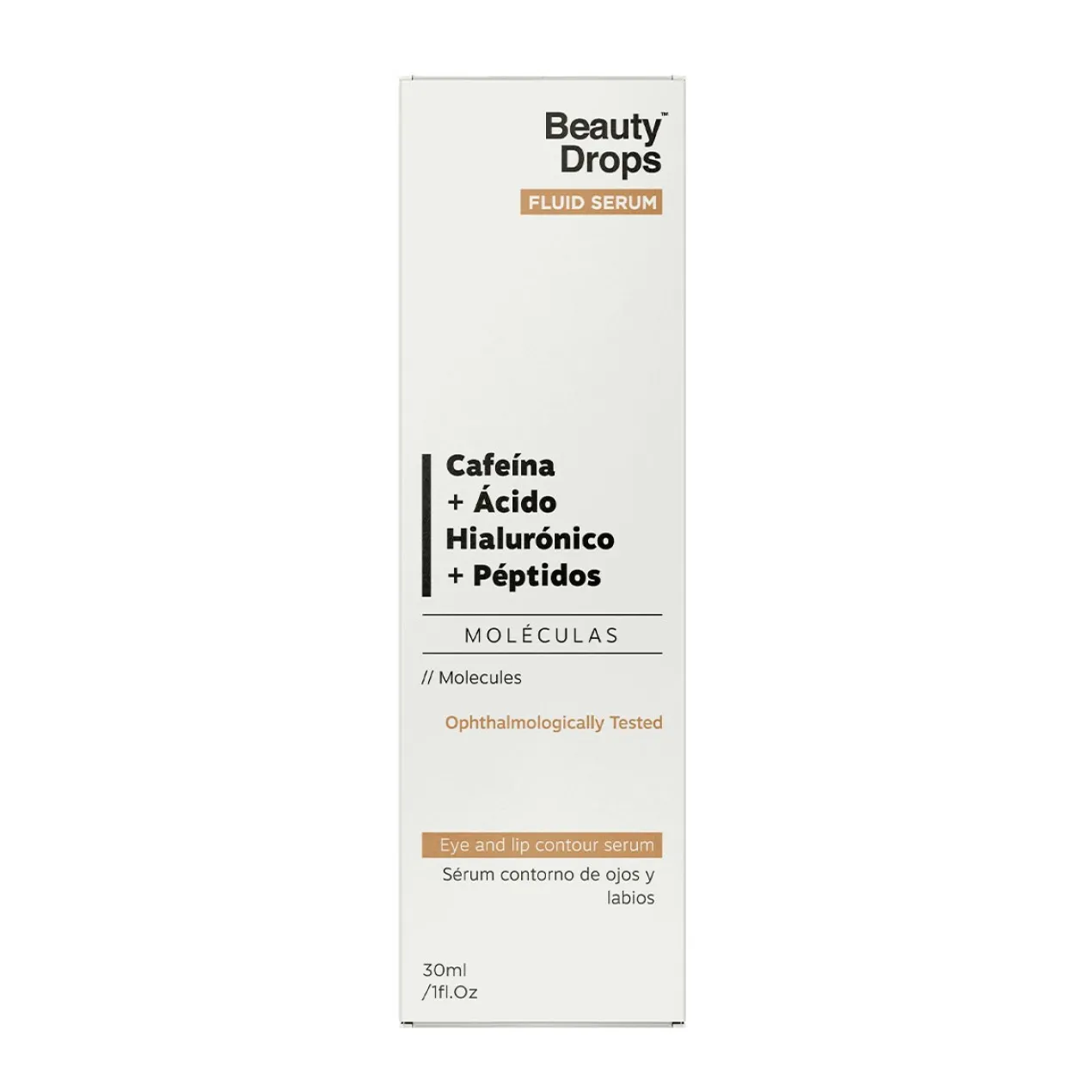 Sérum Contorno de Olhos e Lábios com Cafeína + Ácido Hialurónico + Péptidos