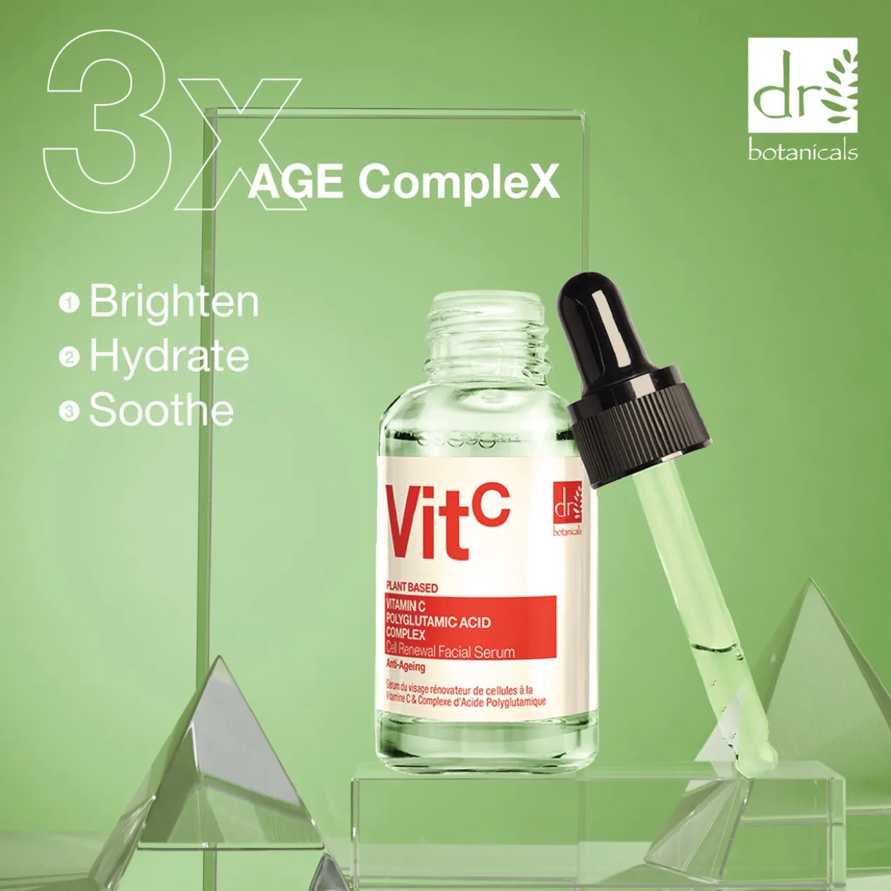 Sérum Facial Iluminador com Vitamina C & Ácido Poliglutâmico