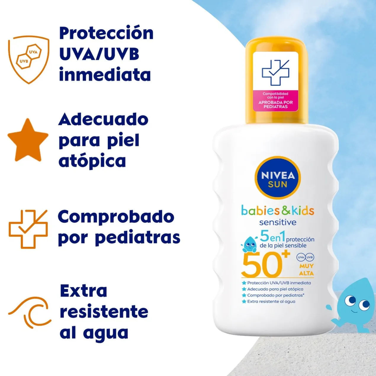 SUN Babies & Kids Sensitive 5 em 1 Spray Solar SPF 50+