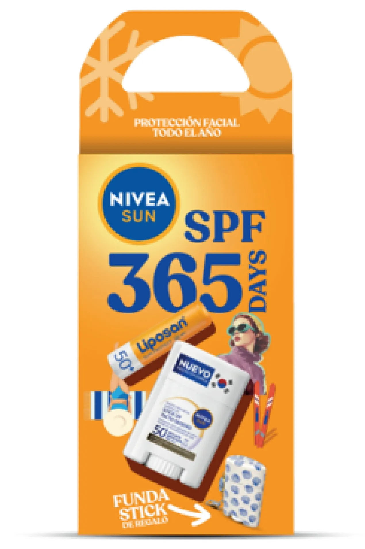 Sun 365 Days Pack Stick Solar Facial Invisível + Liposan SPF 50