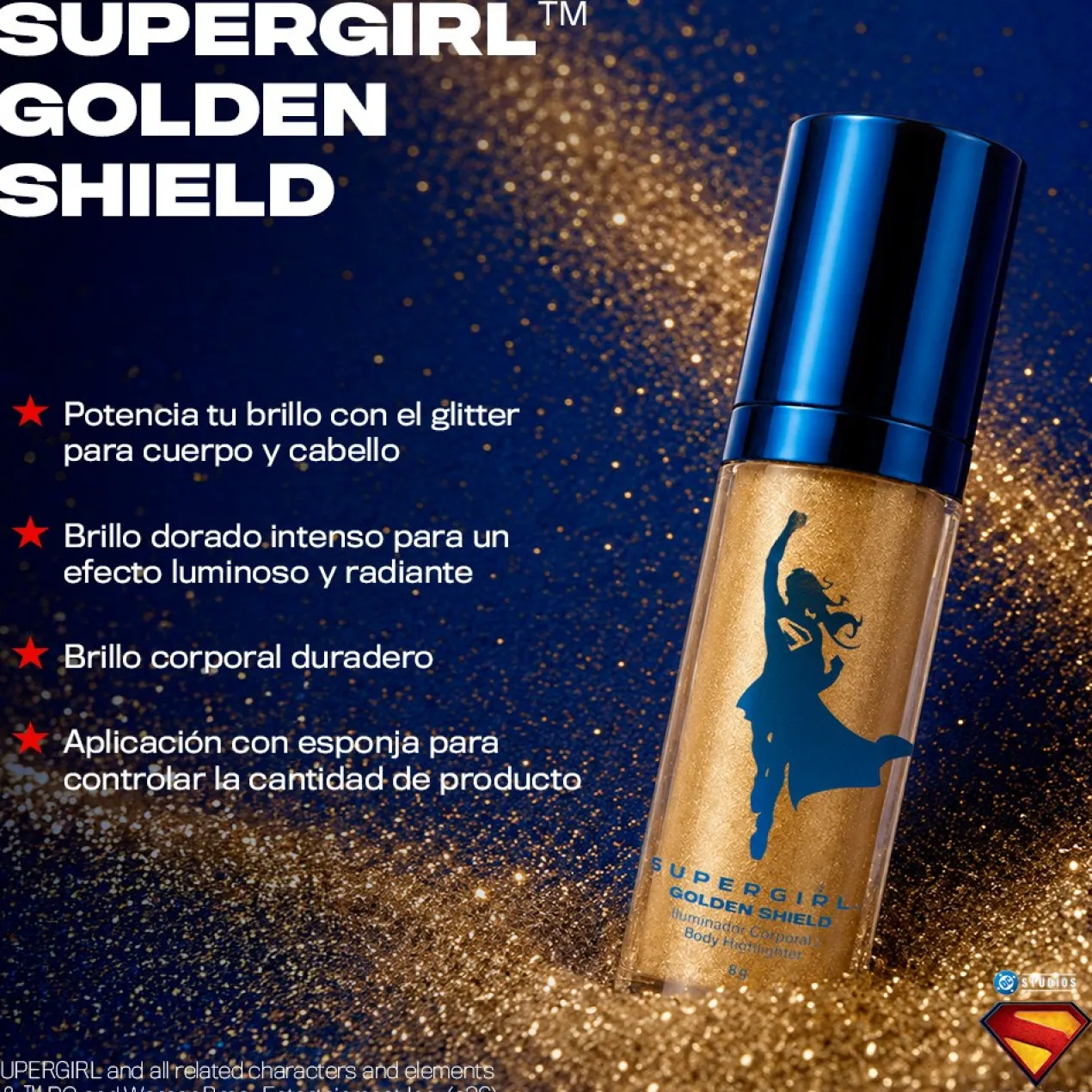 Supergirl™ Golden Shield Iluminador Corporal