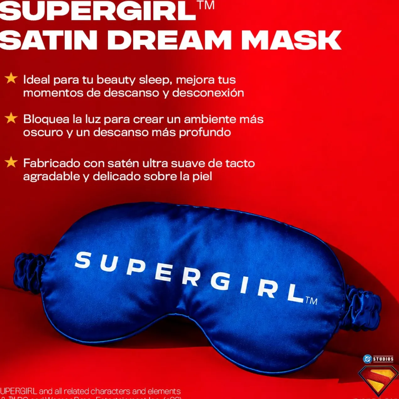 Supergirl™ Satin Dream Mask Máscara de Dormir Reversível