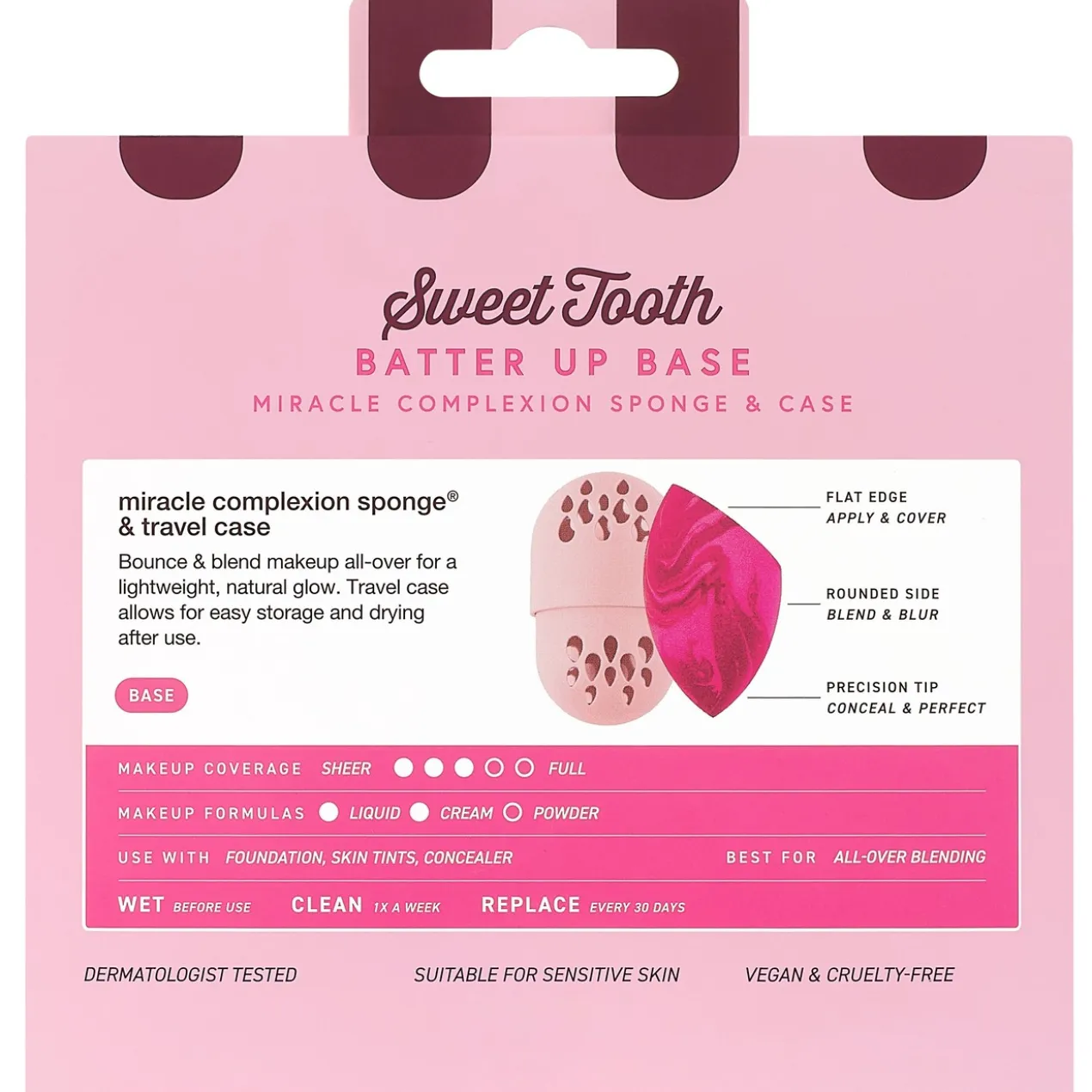 Sweet Tooth Batter Up Base Miracle Complexion Sponge + Case