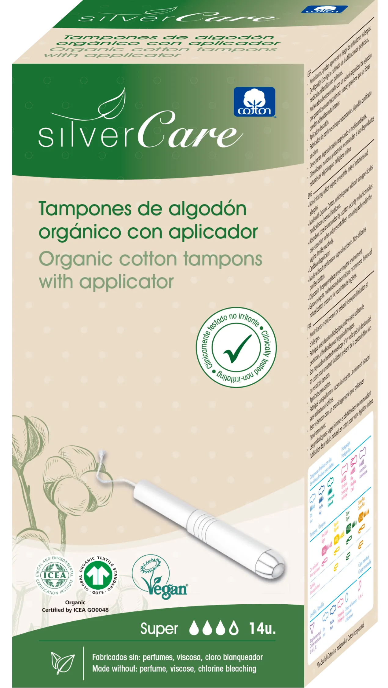 Tampão de Algodão Bio Super com Aplicador
