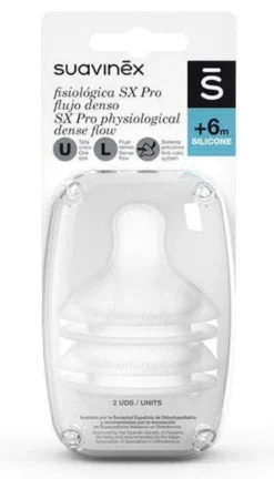 Tetina Fisiológica SX Pro Silicone Fluxo Médio 6m+
