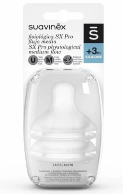 Tetina Fisiológica SX Pro Silicone Fluxo Médio 3m+