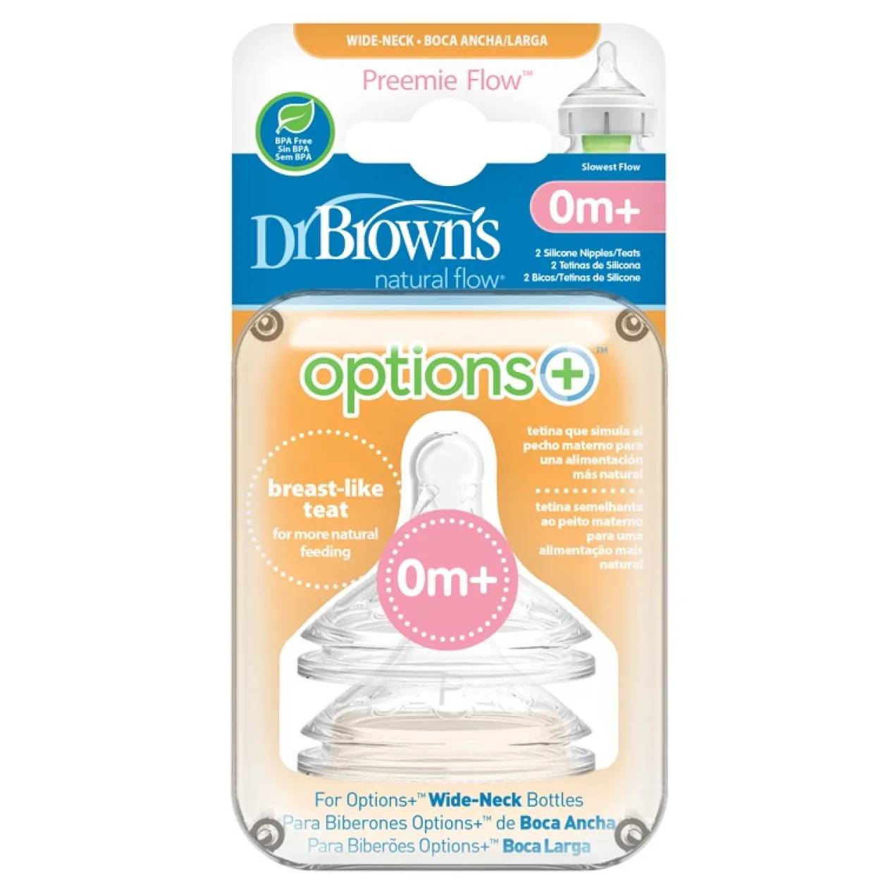 Tetina Options+ Prematuro Boca Larga