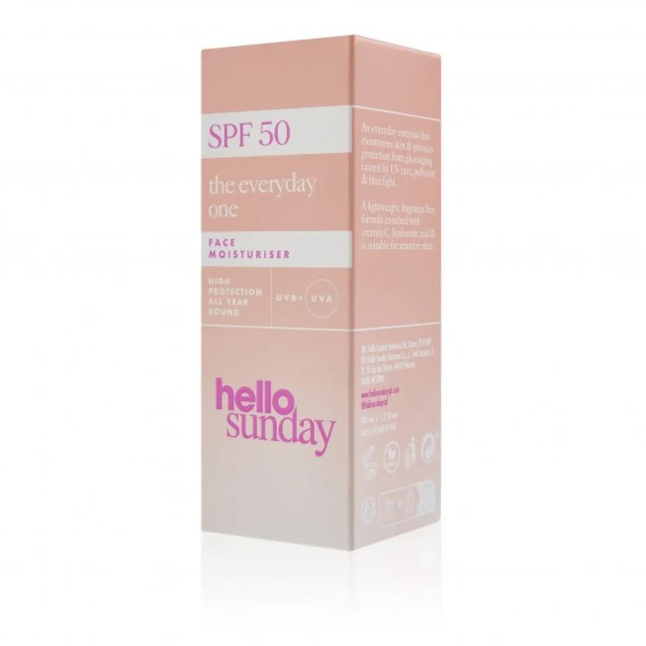 The Everyday One Creme Hidratante Facial SPF 50 com Ácido Hialurónico