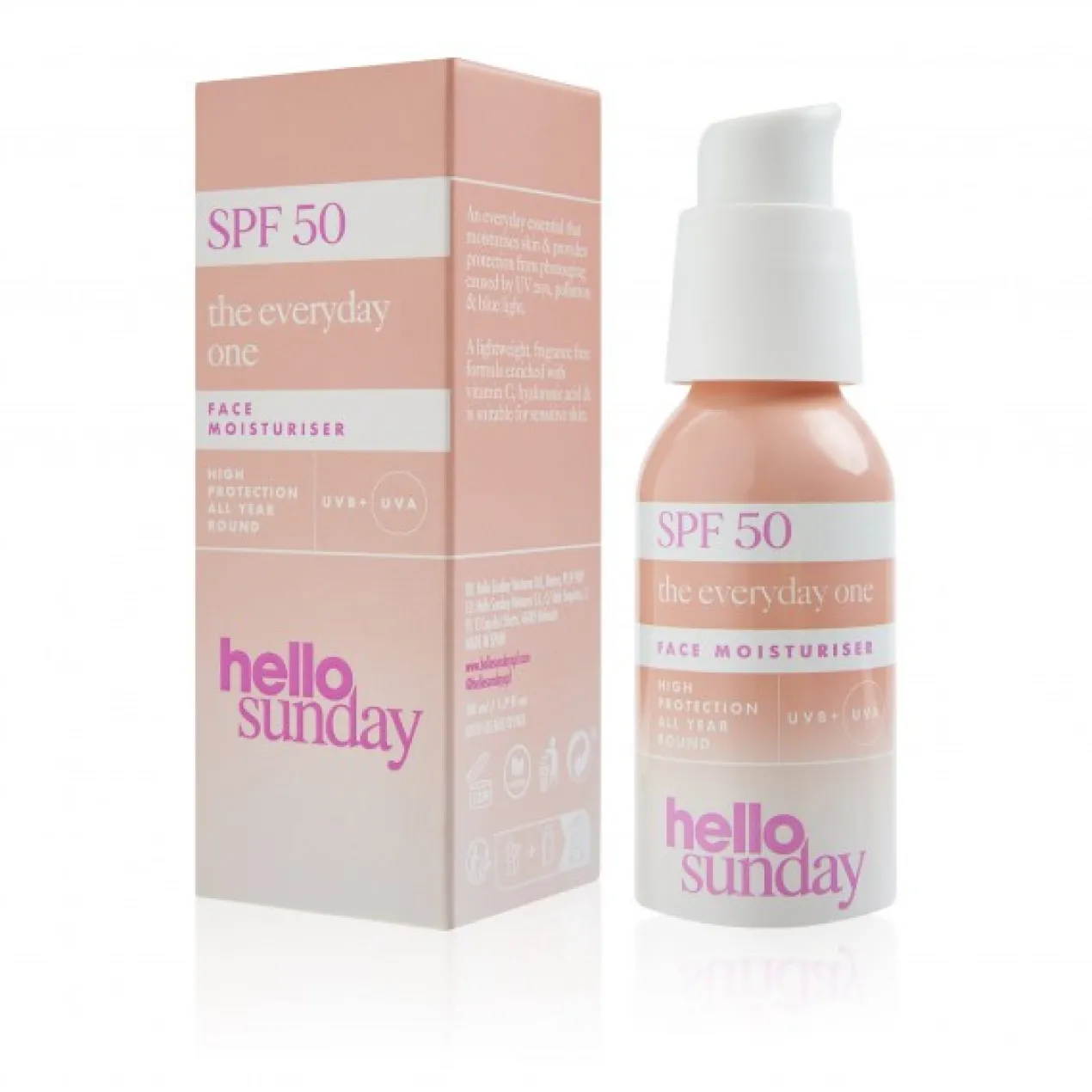 The Everyday One Creme Hidratante Facial SPF 50 com Ácido Hialurónico