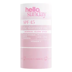 The Shimmer One Mineral Glow Stick SPF 45 com Ácido Hialurónico