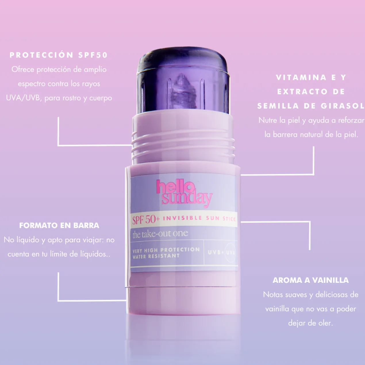 The Take-Out One Stick Solar Invisível SPF50+ Sweet Vainilla