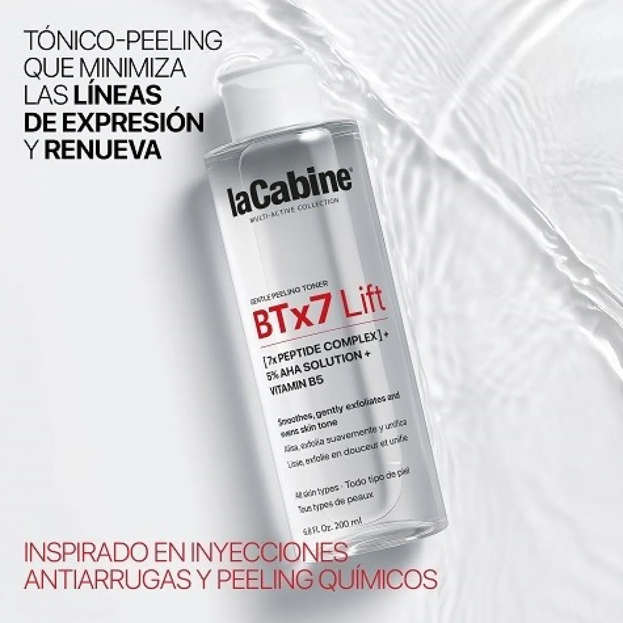 Tónico-Peeling Diário com AHAs e 7 Péptidos BTx7 Lift