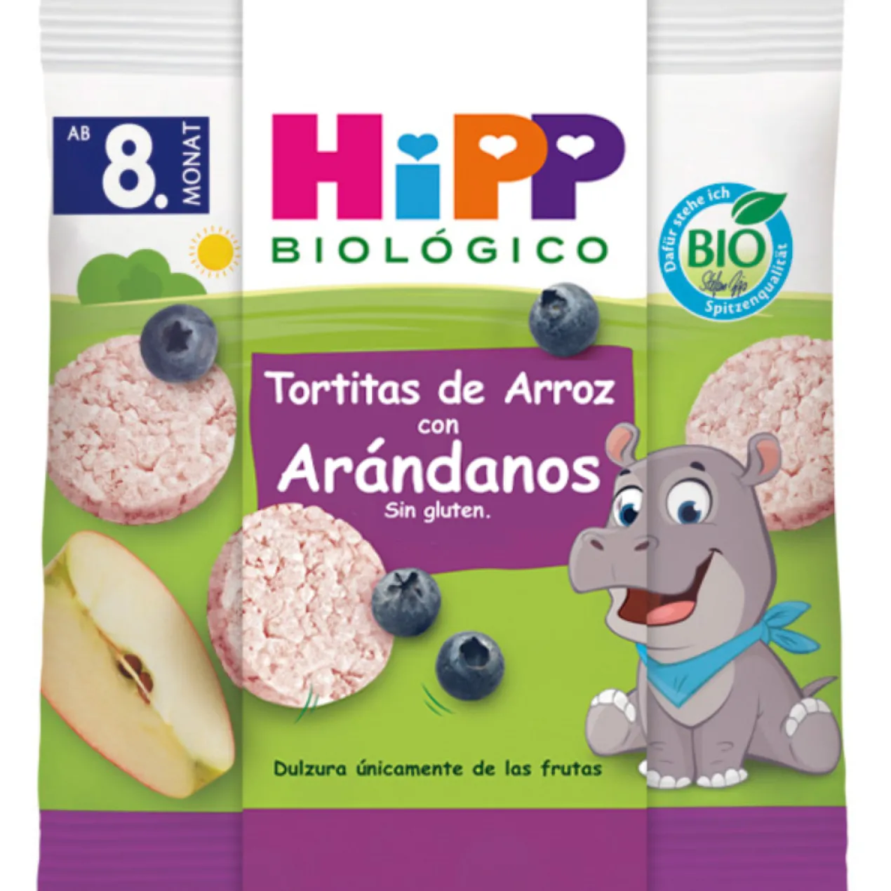 Tortitas de Arroz com Mirtilos +8 meses