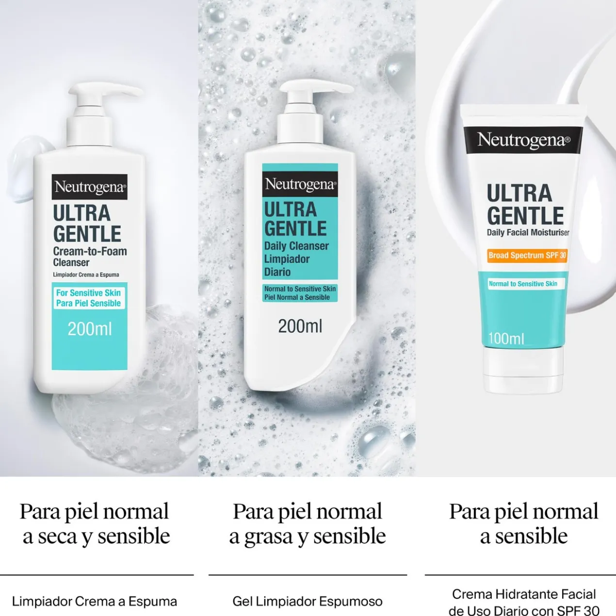 Ultra Gentle Gel Limpador Facial Creme em Espuma