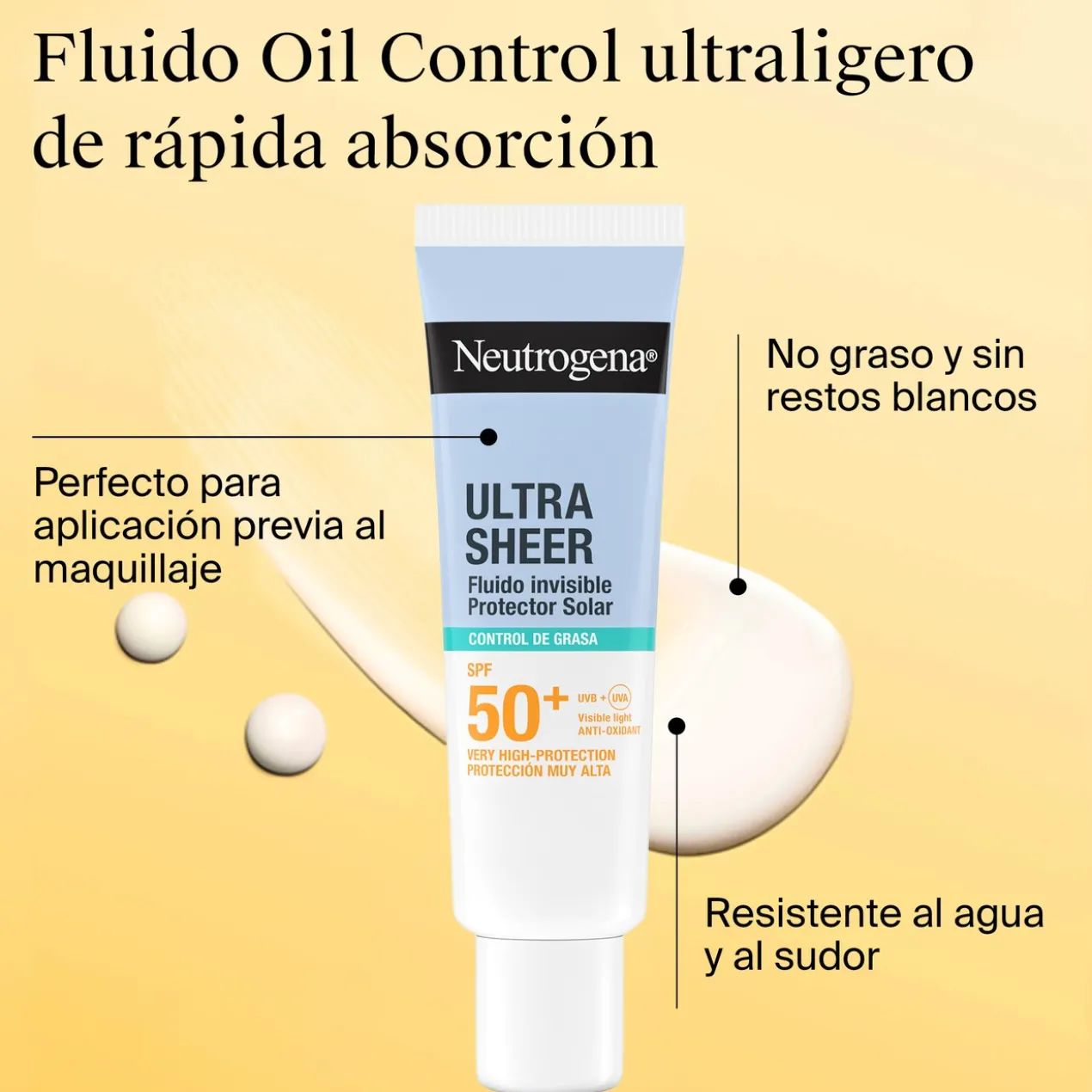 Ultra Sheer Protetor Solar Facial Invisível Oil Control SPF50+
