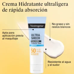 Ultra Sheer Protetor Solar Facial 50 Creme Hidratante SPF50