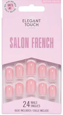 Unhas Postiças Elegant Touch Salon French 160