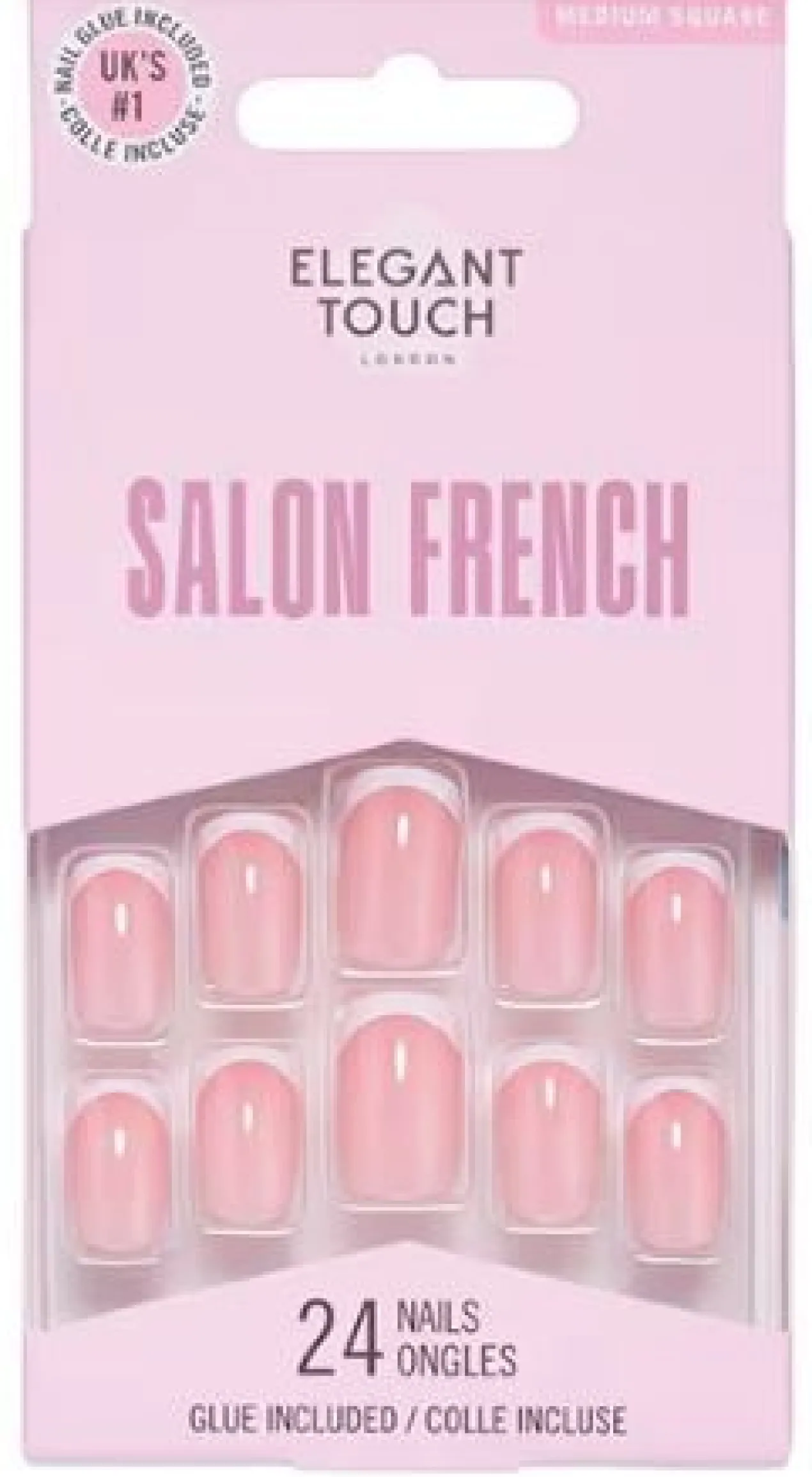 Unhas Postiças Elegant Touch Salon French 160