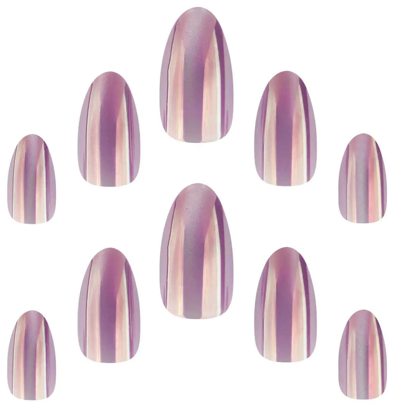 Unhas Postiças Gel Finish Mirror Cat Eye