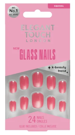 Unhas Postiças Glass Nails Glass Cranberry